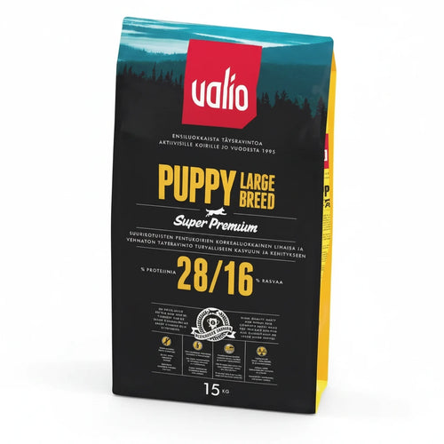 15kg valio puppy large breed 28/16 - koiranruoka valio koiranpennun täysravinto retkeilyvarusteet verkkokaupasta 42,90 €