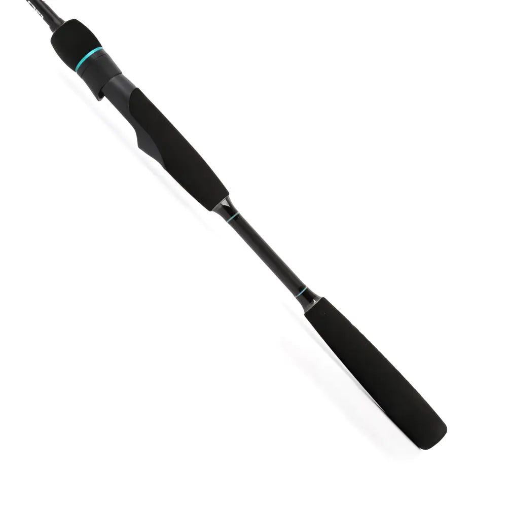 Black kalastajan kanava aapo 2.0 ahvenvapa 208cm 5-18g kalastusvapa teksturoidulla kahvalla ja turkooseilla yksityiskohdilla