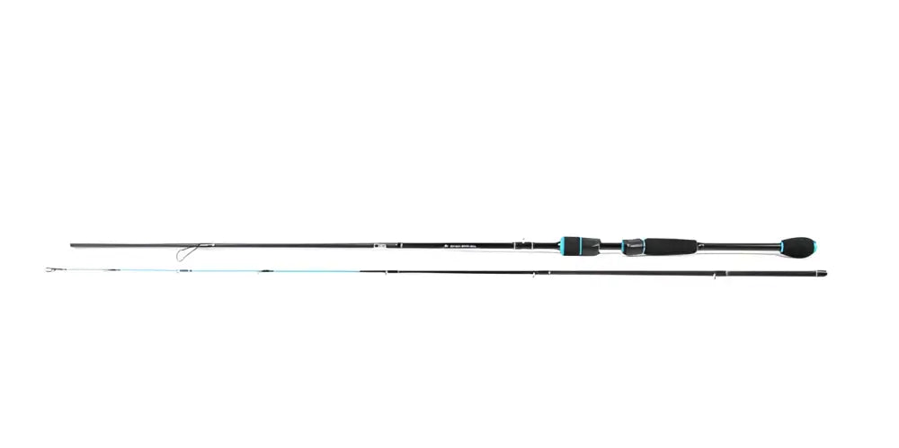 Black and teal aapo-ahvenvapa by kalastajan kanava 6.8’’ 5-15g fast with textured grip and modern design