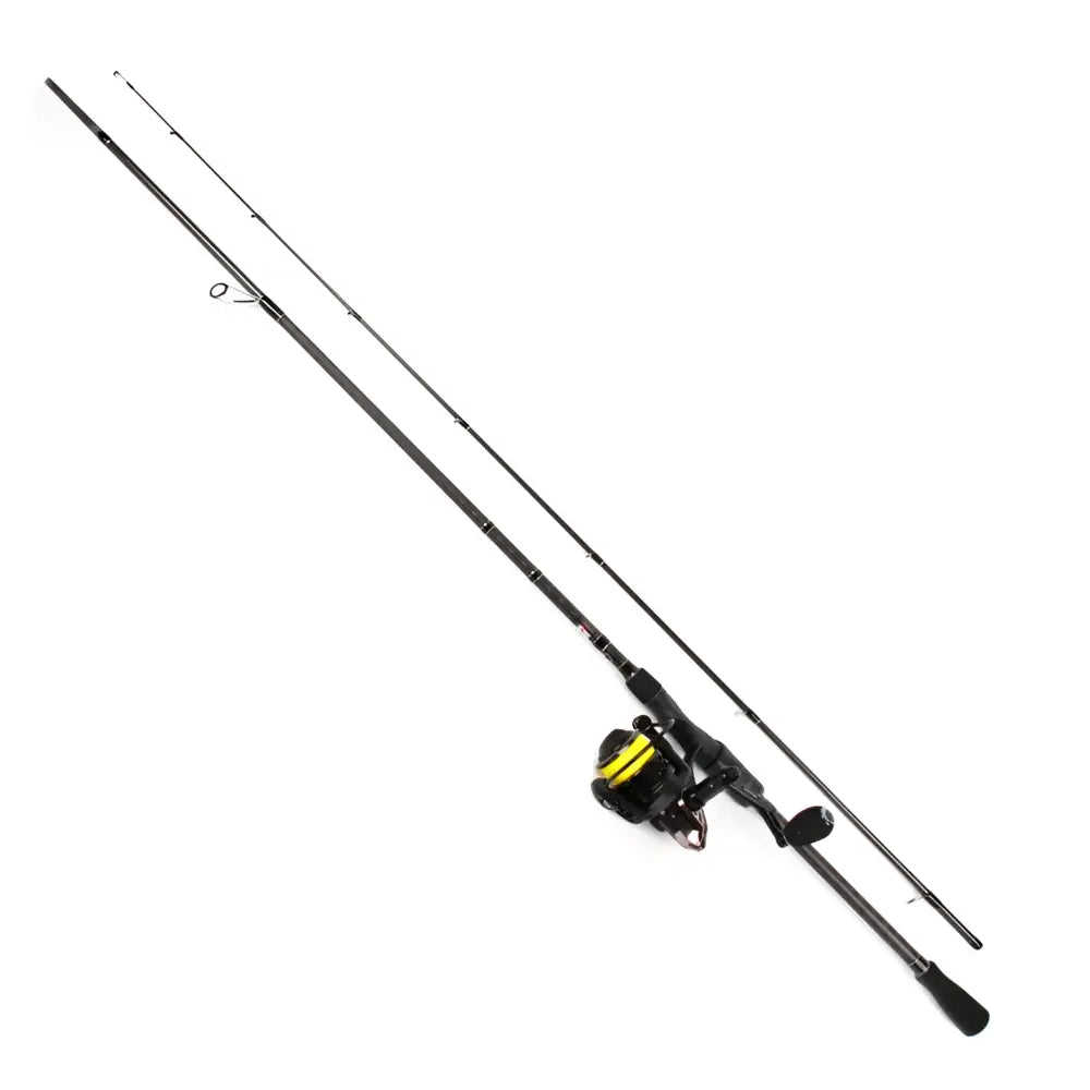 Blacksox 702ml avokelasetti kuitusiimalla 210cm 7-20g 0.18mm x8 musta vapa musta keltainen kela
