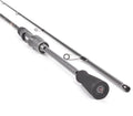 Blacksox bsx 602m spin avokelavapa hopea ja musta kalastusvapa teksturoidulla kahvalla ja wildpoint outdoors logolla