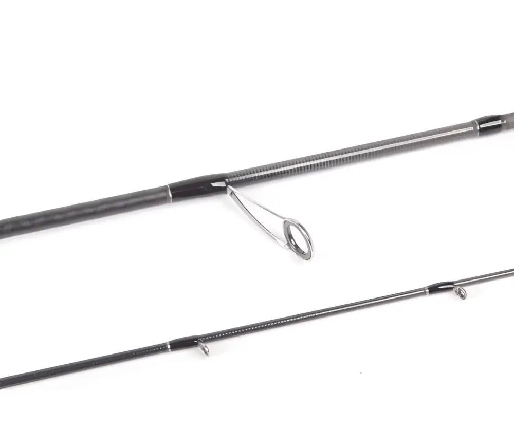 Blacksox bsx 602m spin avokelavapa black carbon fiber fishing rod with sleek textured finish and silver metallic reel seat