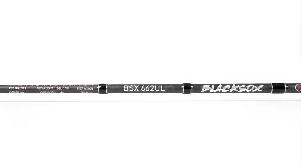 Black and white blacksox bsx 662ul ultralight avokelavapa from wildpoint outdoors for kevyt kalastus