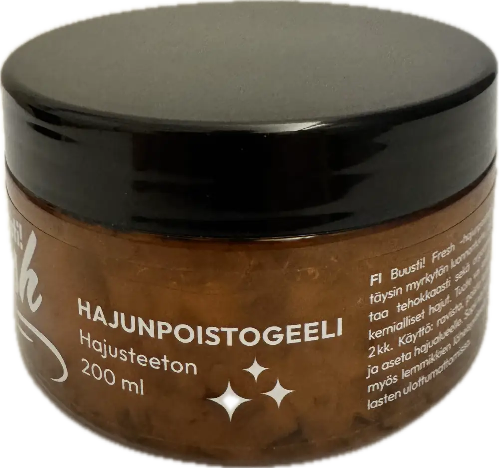 Buusti! Hajunpoistogeeli hajusteeton 200 ml - buusti hajusteeton - outlet poistotuote retkeilyvarusteet verkkokaupasta