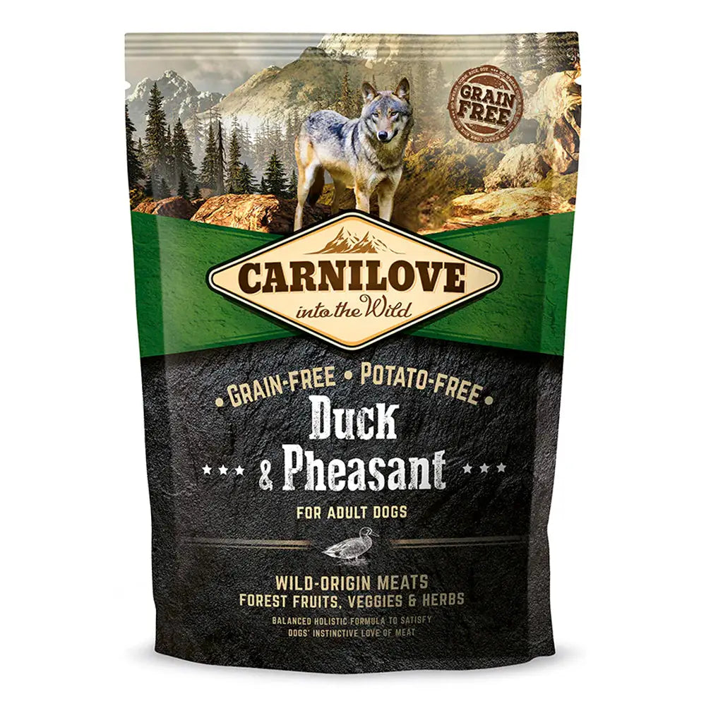 Carnilove ankka ja fasaani viljaton perunaton kuivaruoka aikuisille - 1.5kg - fasaania sisältävä koiran ruoka