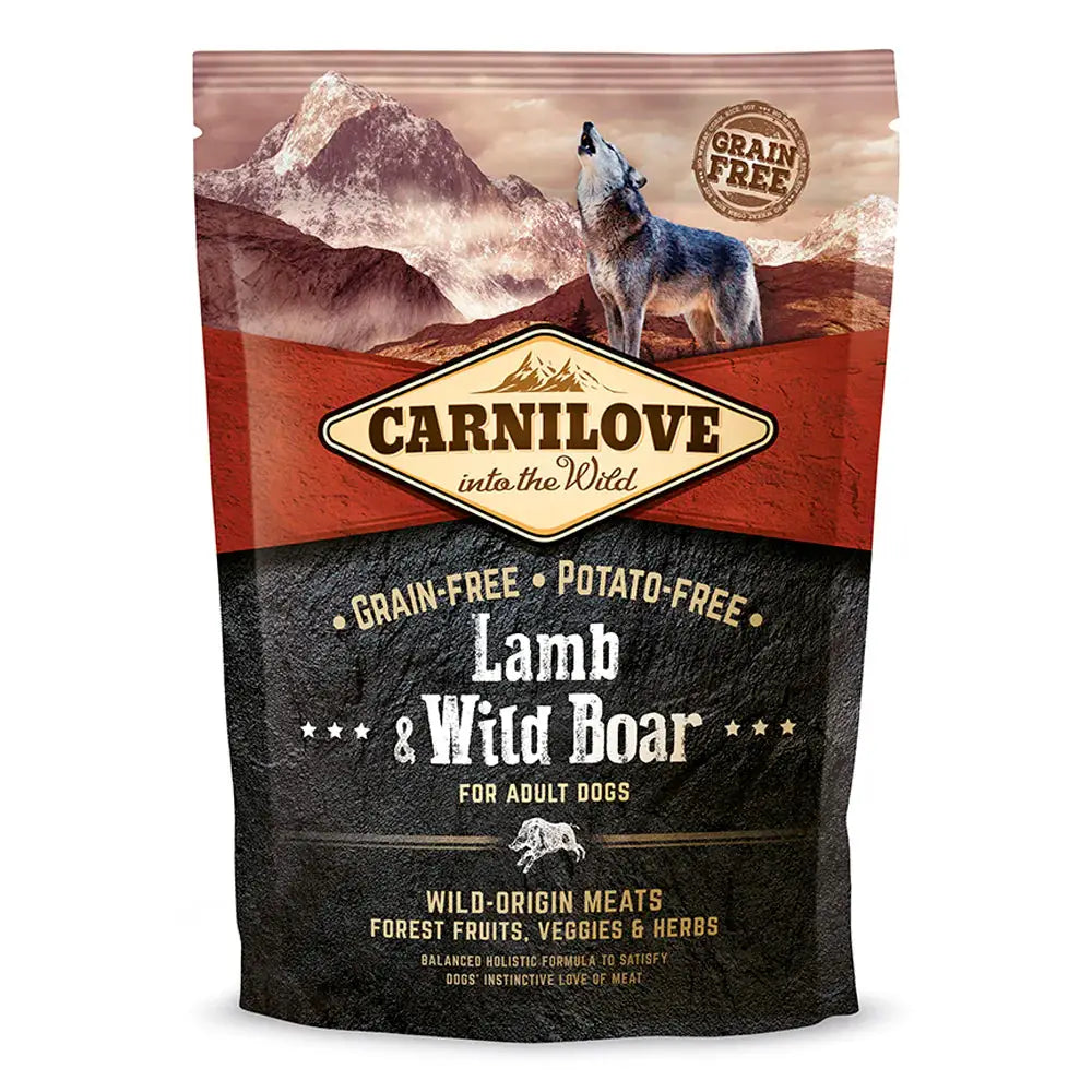 Carnilove lammas & villisika koiran kuivaruoka aikuiselle - 1.5kg - viljaton ja perunaton aikuisille retkeilyvarusteet