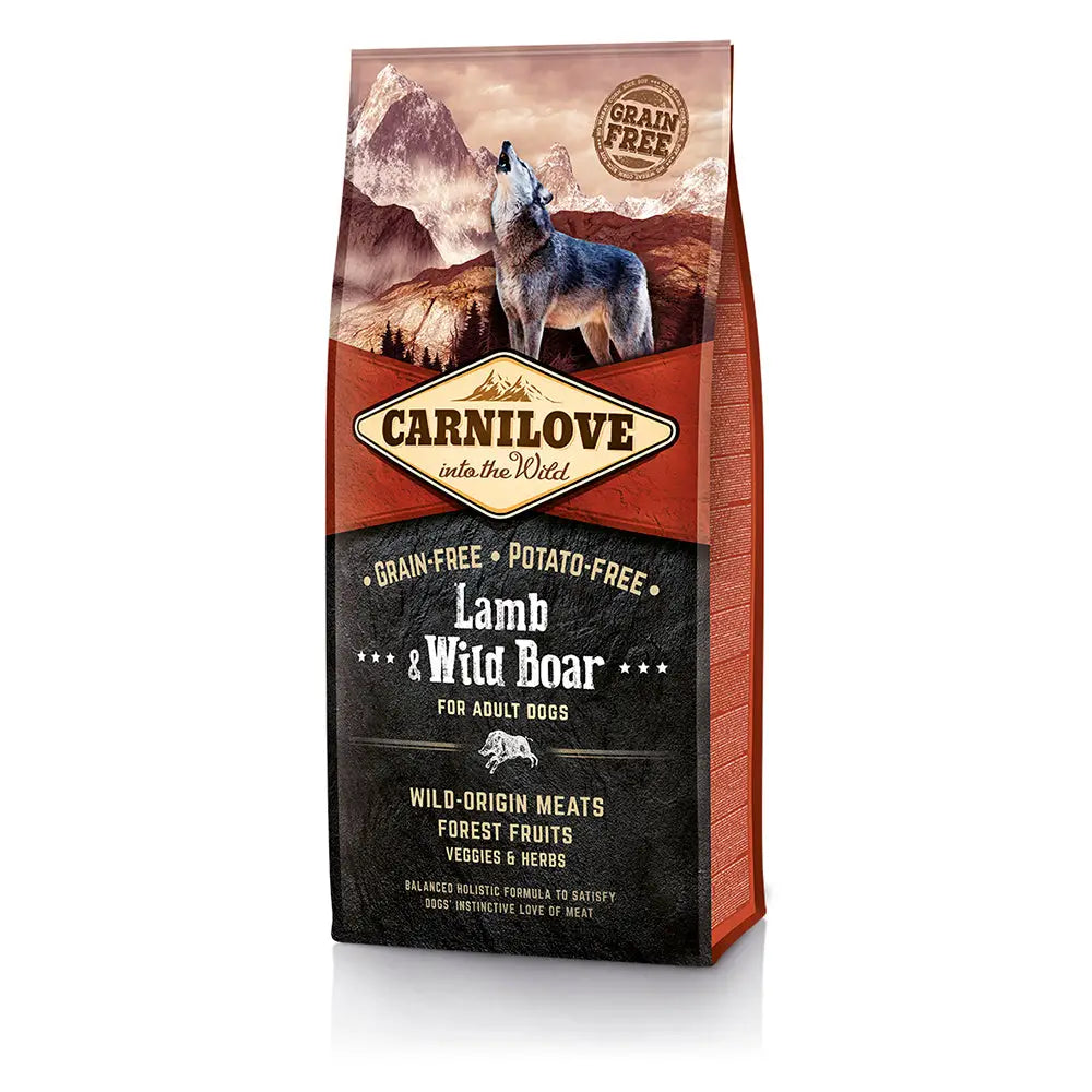 Carnilove lammas & villisika koiran kuivaruoka aikuiselle - 12kg - viljaton ja perunaton aikuisille retkeilyvarusteet