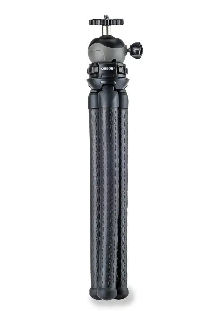 Musta hiilikuitu kolmijalka cannon plus pallopäällä ja säädettävillä napeilla Carson BoaPod Flexible Leg Tripod kolmijalkaan