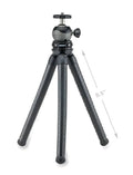 Carson boapod flexible leg tripod kolmijalka musta mini jalusta teksturoiduilla jaloilla ja pallopäällä