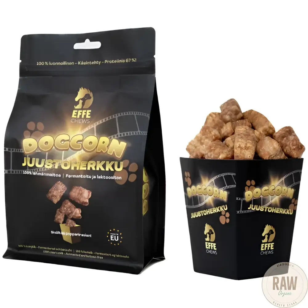 Effe chews dogcorn 100g juustoherkku - wildpoint for doggos retkeilyvarusteet verkkokaupasta 9,95 €