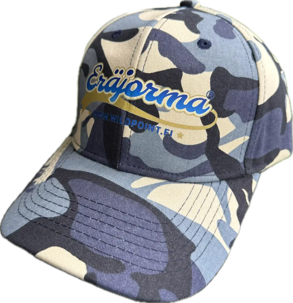 Ejorma Camo basebollkeps i blått med måstertryck
