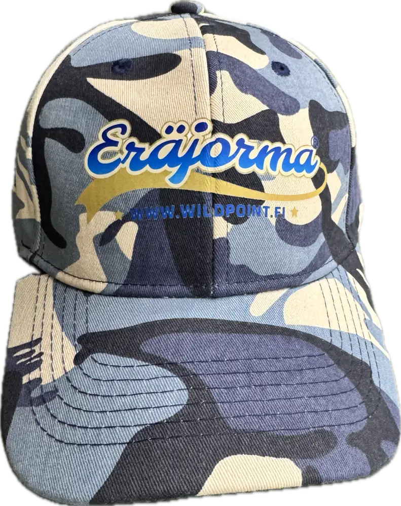 Eräjorma Camo Baseball Cap with Blue Camouflage Pattern