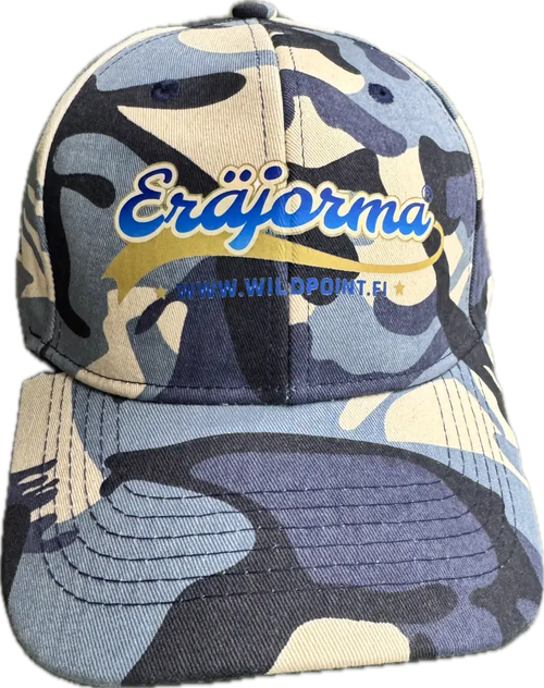 Eräjorma Camo Baseball Cap with Blue Camouflage Pattern