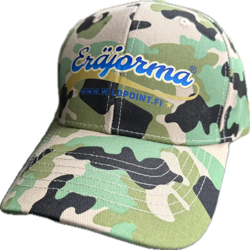 Eräjorma Camo Baseball Cap with Green Camouflage Pattern