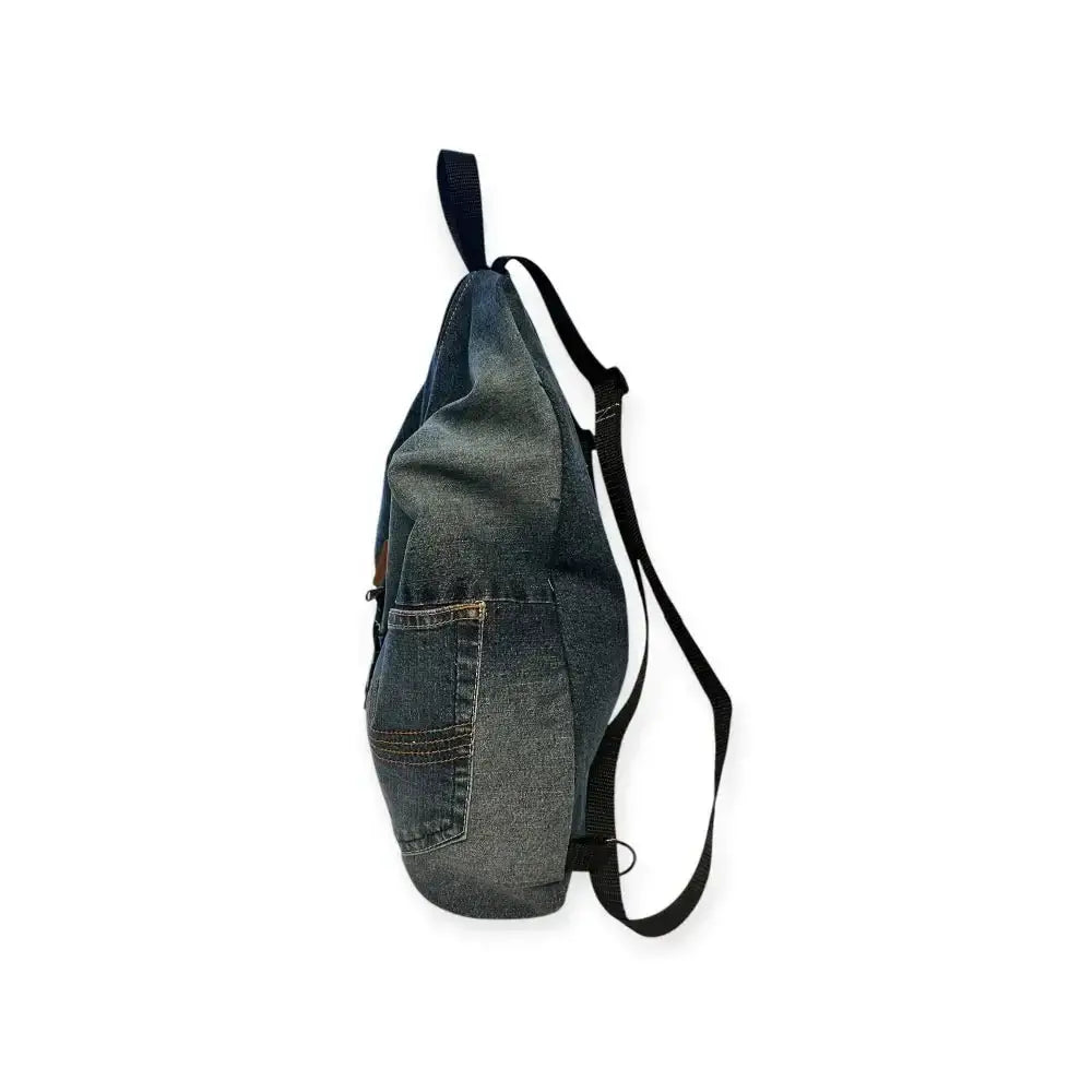 Farkkureppu elisa - reppu kierrätetystä denim kankaasta retkeilyvarusteet verkkokaupasta 49,90 €