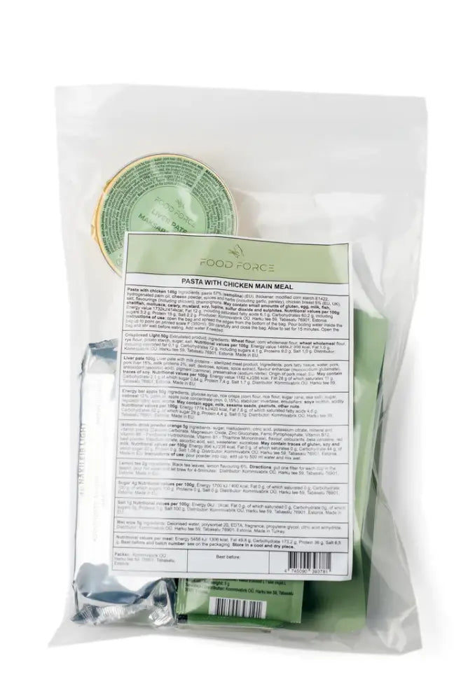Food force kanapasta mre ateriapaketti - wildpoint retkeilyvarusteet verkkokaupasta 9,90 €