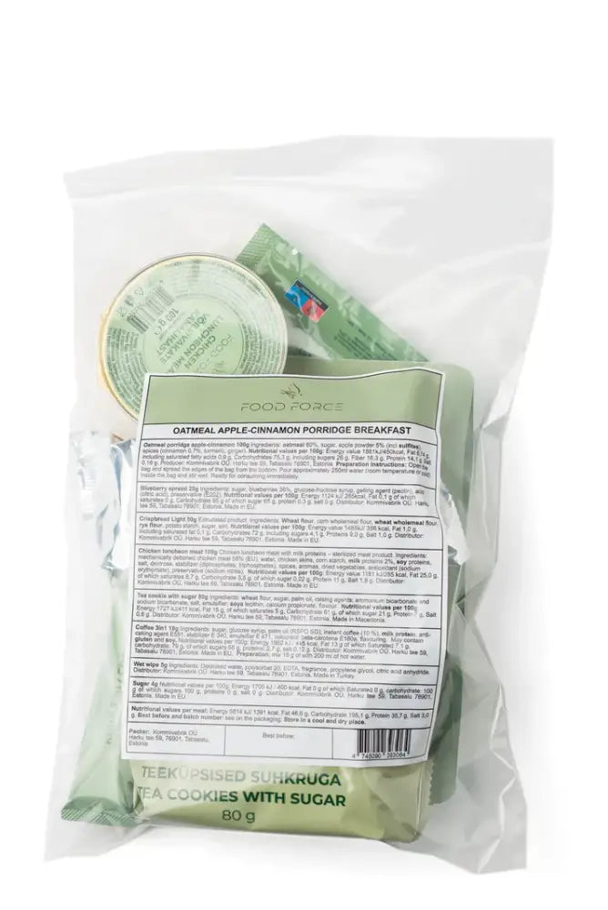 Foodforce omena-kaneli kaurapuuro mre-paketti - valmisateria retkeilyvarusteet verkkokaupasta 11,90 €