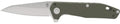Gerber fastball fsg gb - oliivinvihreä kahva ja hopea terä minimalistisella pyöreällä kiinnityksellä