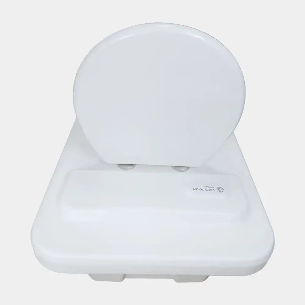 Valkoinen muovinen green toilet 100 easy kompostikäymälä istuin helposti käytettävässä mallissa
