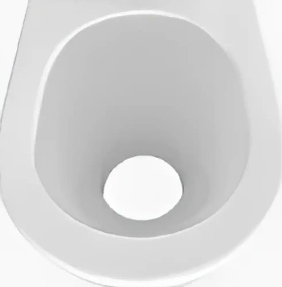 Valkoinen posliininen green toilet lux kasetti sisäkuivakäymälän pyöreä ja sileä wc-istuin sisältä näkymä