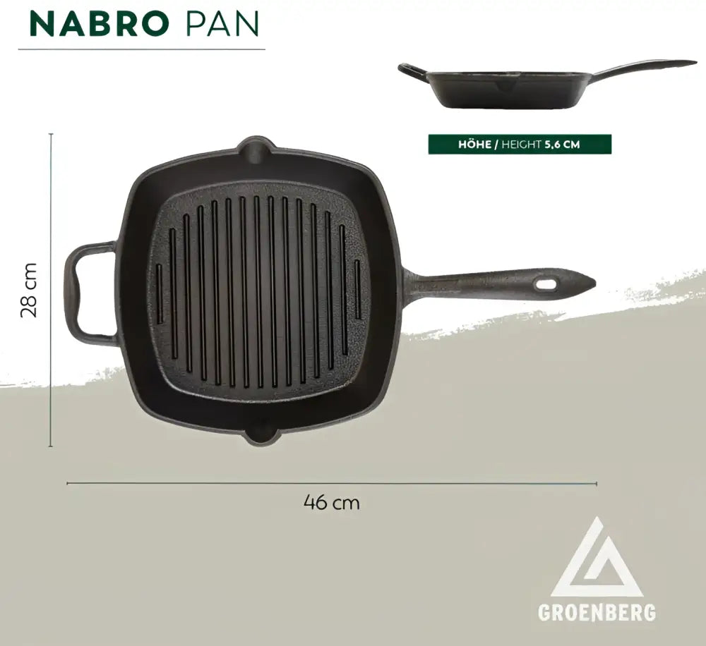 Groenberg nabro parilapannu 28 × cm - wildpoint retkeilyvarusteet verkkokaupasta 23,90 €