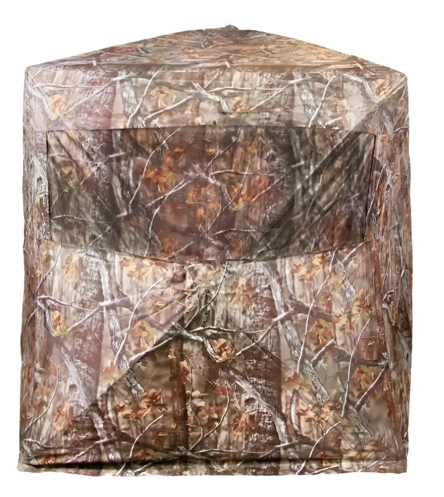 Korkealaatuinen H&A Hunter 4 kyttäysteltta 180x180x205cm camouflage-kuviolla ja suorakaiteen muotoisella ikkunalla