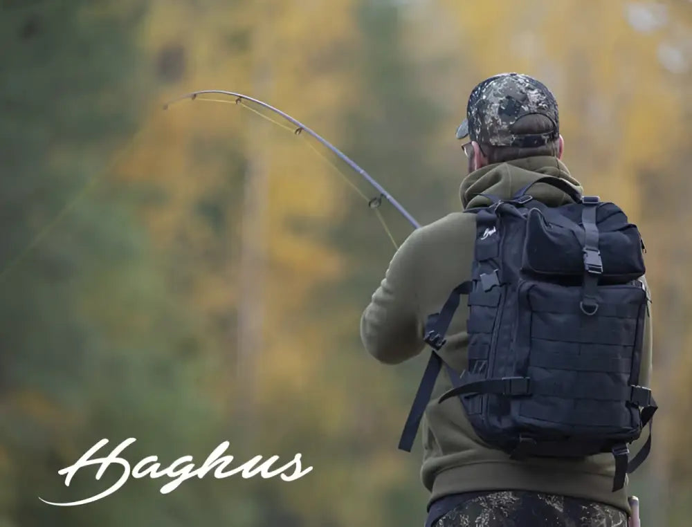 Haghus tactical reppu 35l musta taktinen selkäreppu useilla osastoilla ja säädettävillä remmeillä