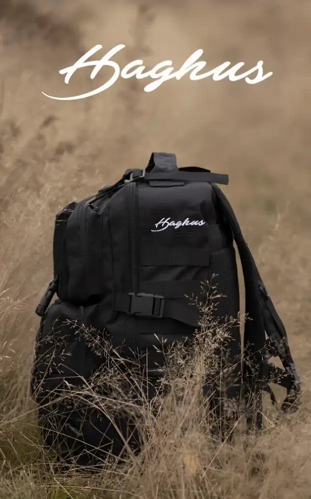 Musta baghus kirjailtu 35 litran haghus tactical reppu kestävällä materiaalilla taktiseen käyttöön