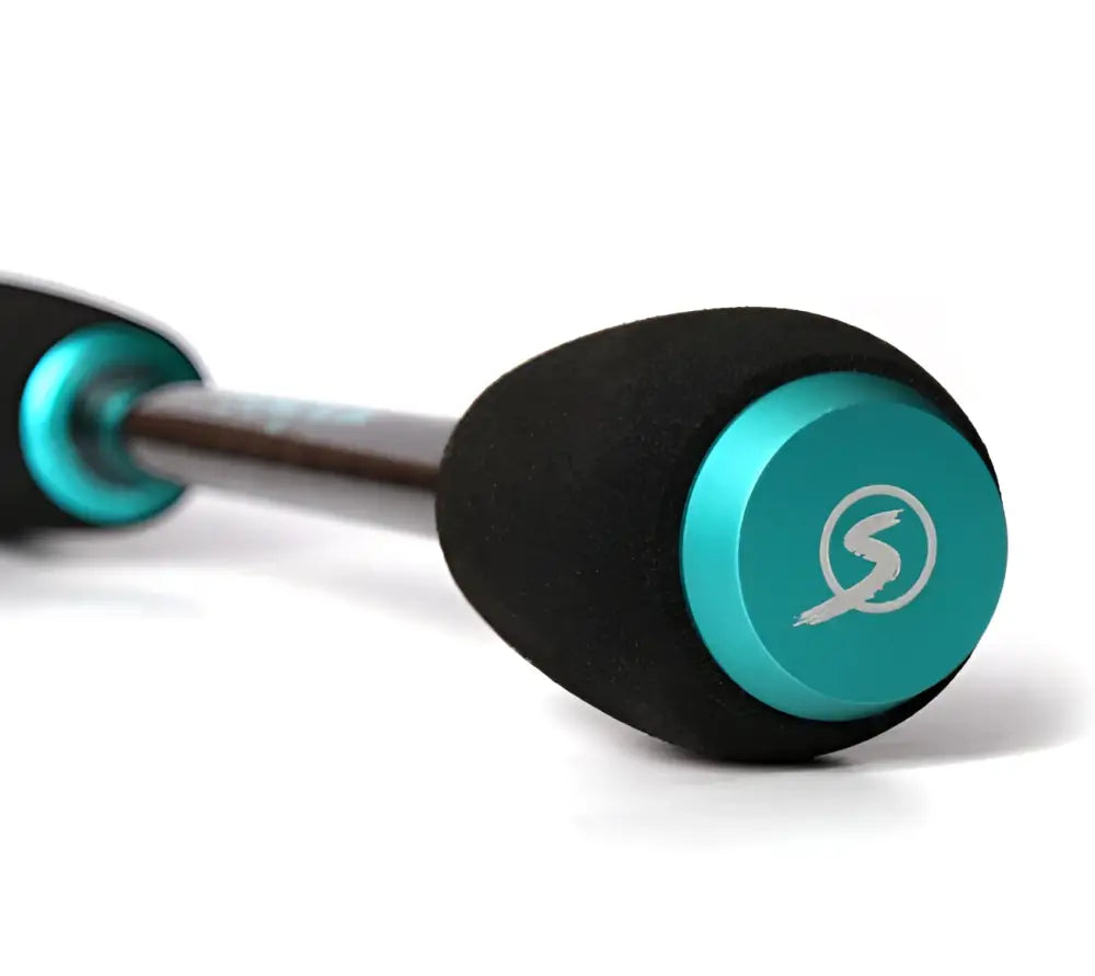 Teal ja musta ergonominen kahva kalastajan kanava tirri micro vapa 183cm metallipintainen viimeistelyllä