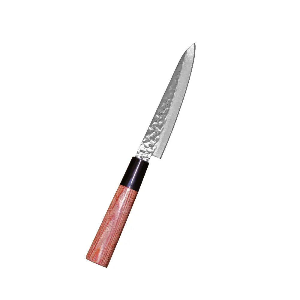 Kanetsune Seki KC-950 vihannesveitsi 12 cm sileä ja vasaratyylinen ruostumaton teräs ruskealla puukahvalla ja mustalla vahvikkeella