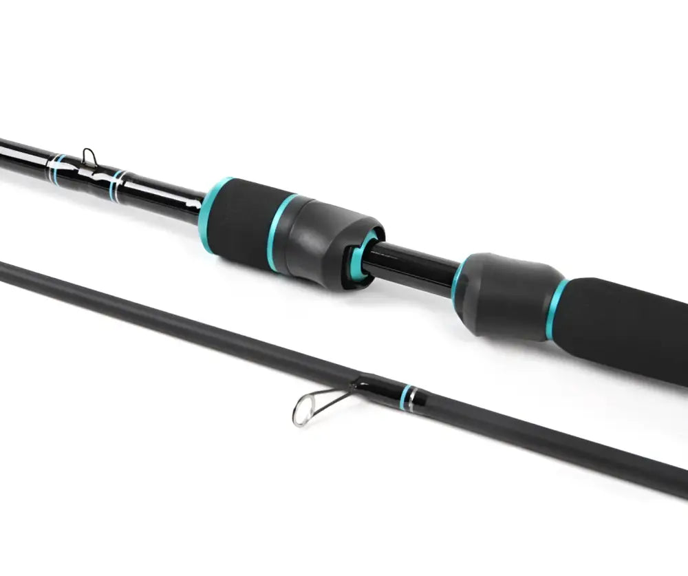 Kössi-kuha avokelasarja 219cm musta vapakalaston vapa, jossa on teal-väriset korostukset ja teksturoidut kahvapaikat