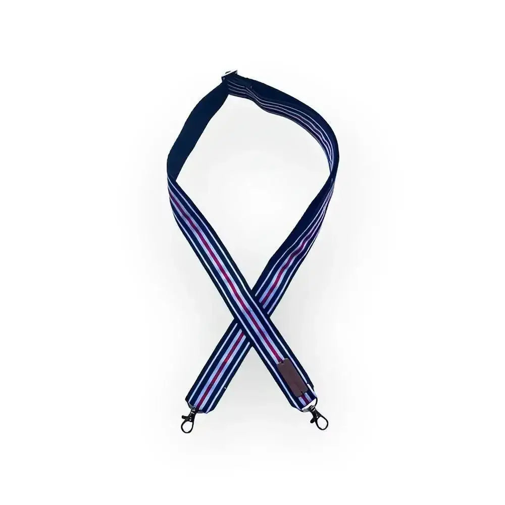 Laukun olkahihna - kapea raita - sinivalkopunainen / hopea - wildpoint outdoors retkeilyvarusteet verkkokaupasta 19,90 €