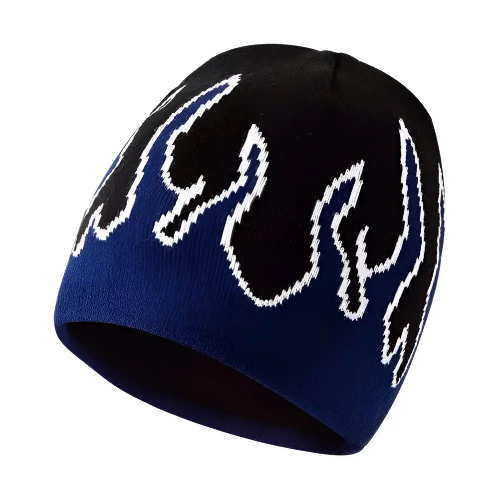 Liekkipipo - blue - kalle rovanperä liekkikuvioinen neulepipo miehille retkeilyvarusteet verkkokaupasta 14,90 €