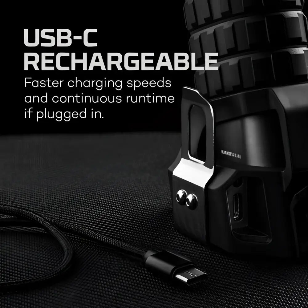 Musta usb-c-ladattava kaapeli magneettisella jalustakiinnikkeellä luxtreme sl 25 r 1 4 mailia 400 m varten