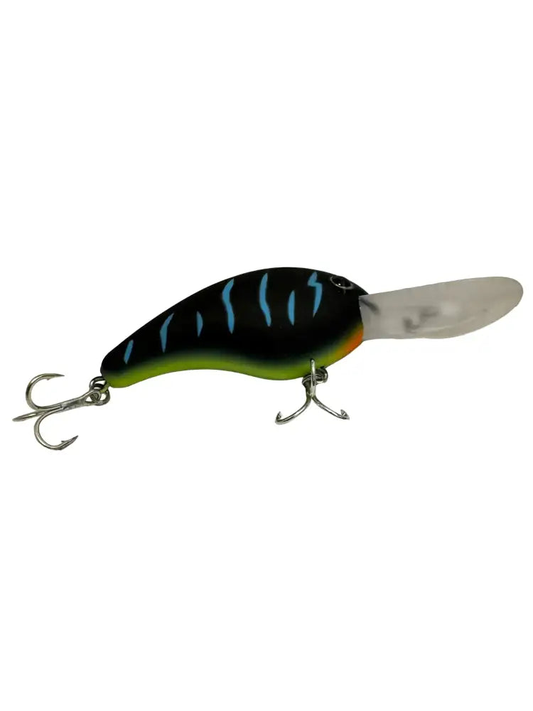 Mattamusta wobbler pilvisen sään saalistaja 7 cm 14 g musta ja vihreä minnow-värinen viehe sinisin raidoin ja hopeisin koukuin