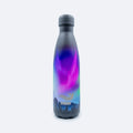 Meribottles aurora borealis 500 ml musta ruostumattomasta teräksestä valmistettu juomapullo revontulikoristeella