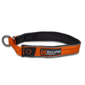 Bright orange and black non-stop dogwear non-stop cruise collar with sturdy metal ring in durable panta material