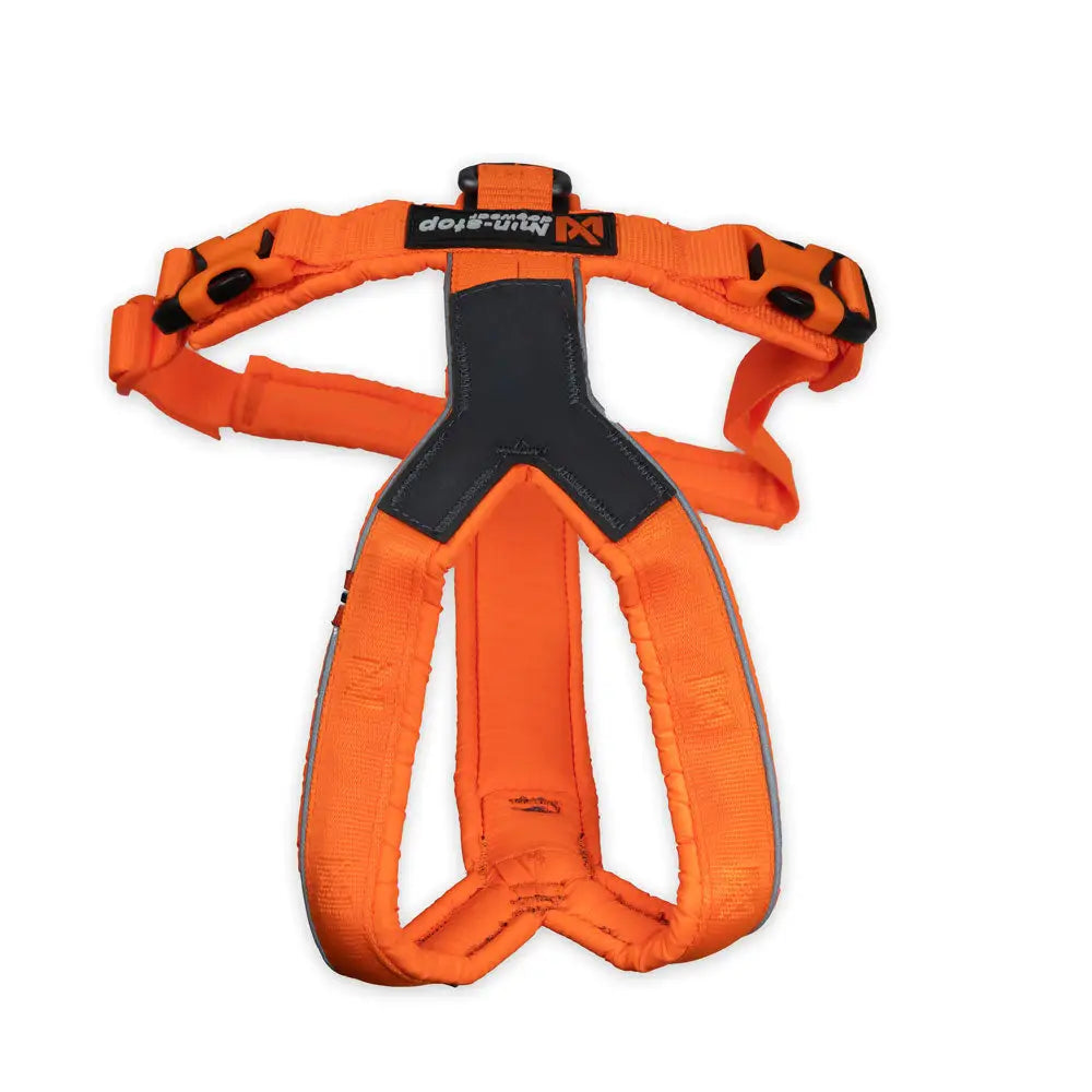 Oranssi non-stop line harness valjas 5.0 kirkkailla heijastavilla paneeleilla ja säädettävillä remmeillä