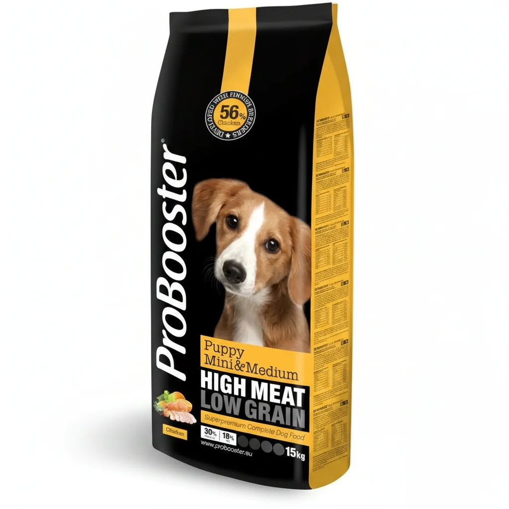 Probooster puppy mini & medium chicken - 3kg - wildpoint retkeilyvarusteet verkkokaupasta 18,50 €