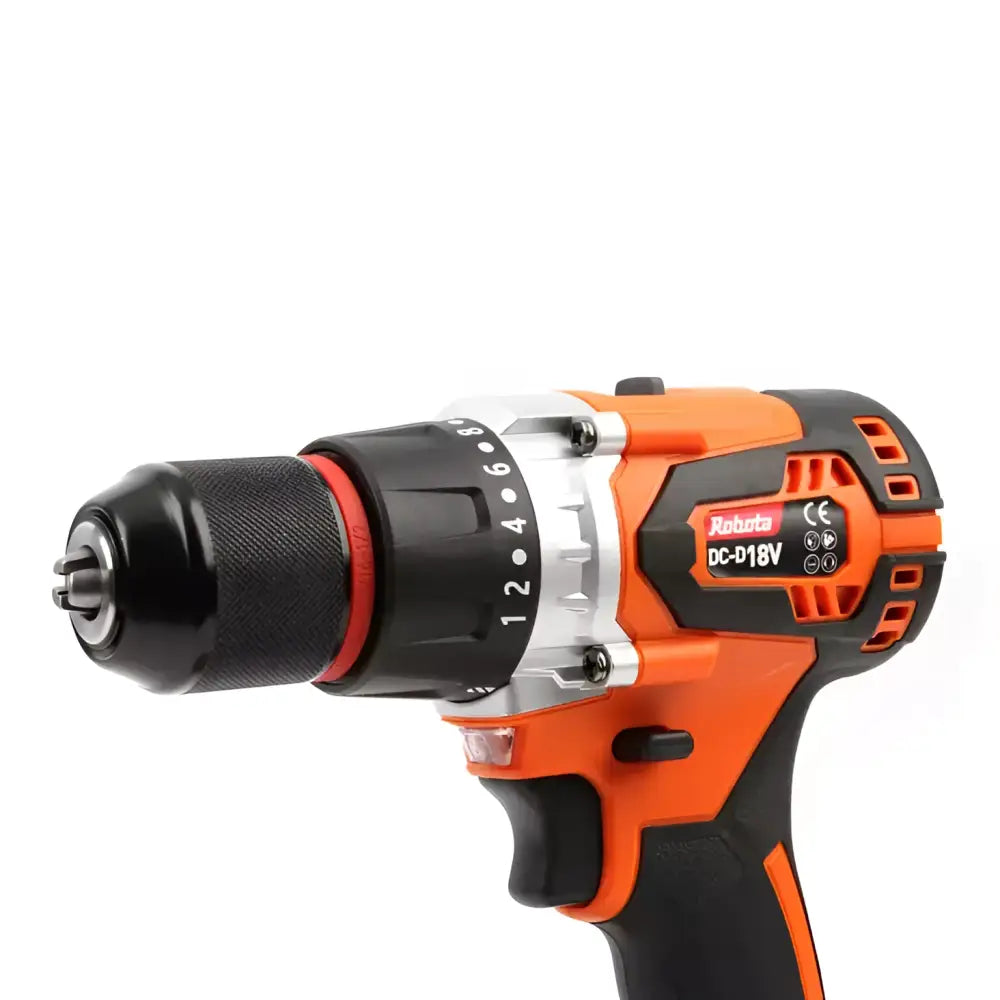 Robota akkuporakone 13mm dc-d18v runko oranssi musta johdoton porakone hopealla vaihdevivulla