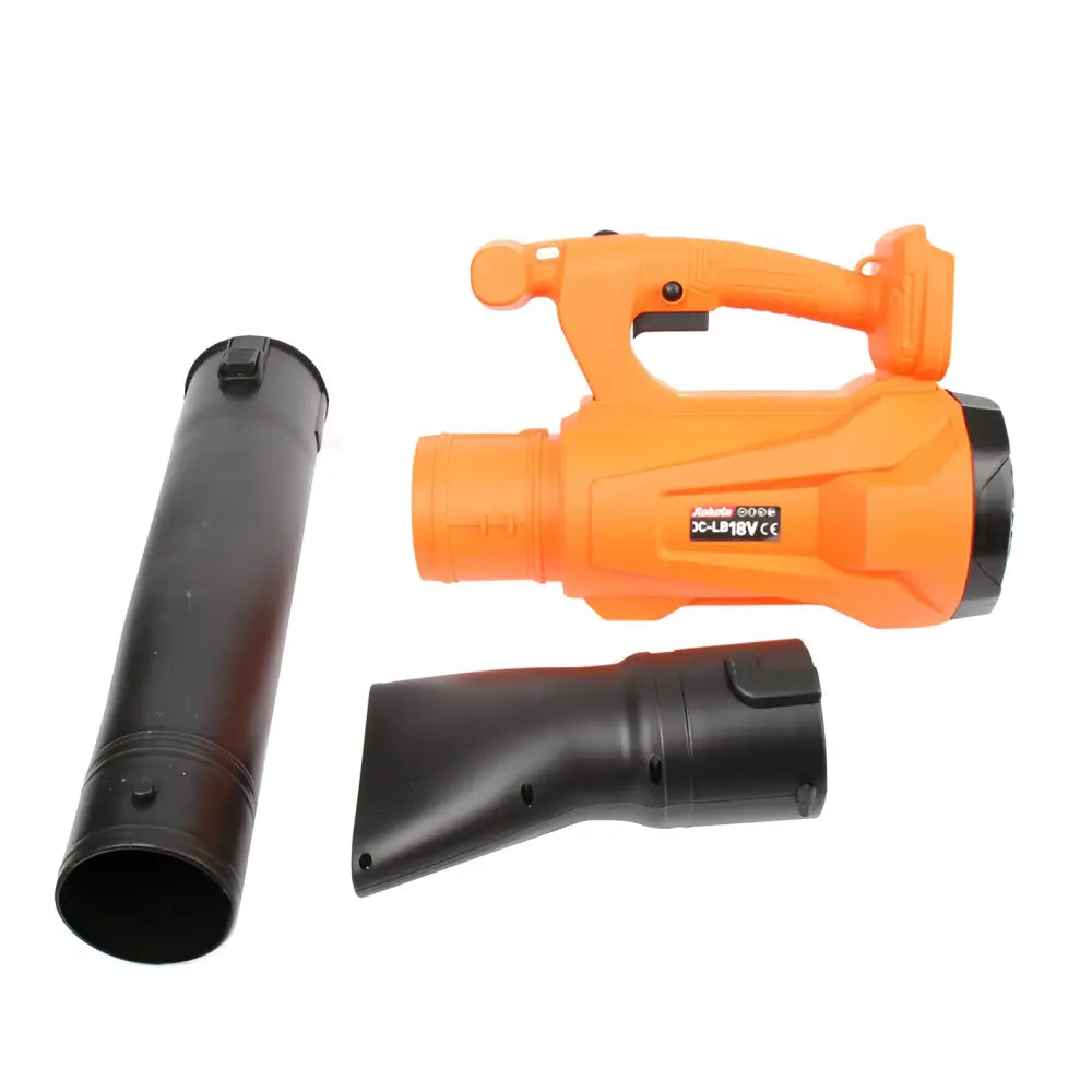 Robota dc-lb18v akkulehtipuhallin oranssi musta johdoton teksturoitu kahva malli 3c-lb18v sivulla
