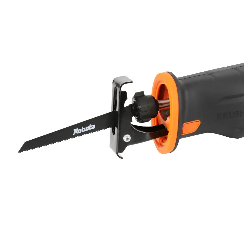 Robota dc-srs18v akkupuukkosaha runko musta ja oranssi väritys serratoitu terä reciprocating sahaan varten