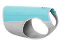 Light blue and gray mesh ruffwear jet stream viilennysliivi koirille with yellow accent stripe