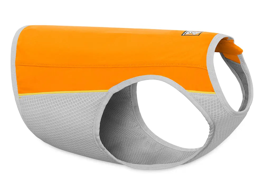 Ruffwear jet stream viilennysliivi koirille bright orange ja harmaa verkkovesiliivi heijastinnauhalla