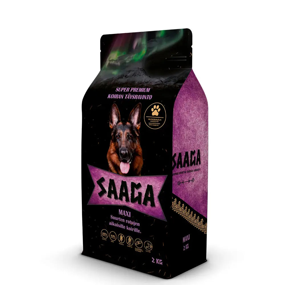 Saaga maxi täysravinto koirille - 10kg - wildpoint outdoors retkeilyvarusteet verkkokaupasta 36,90 €