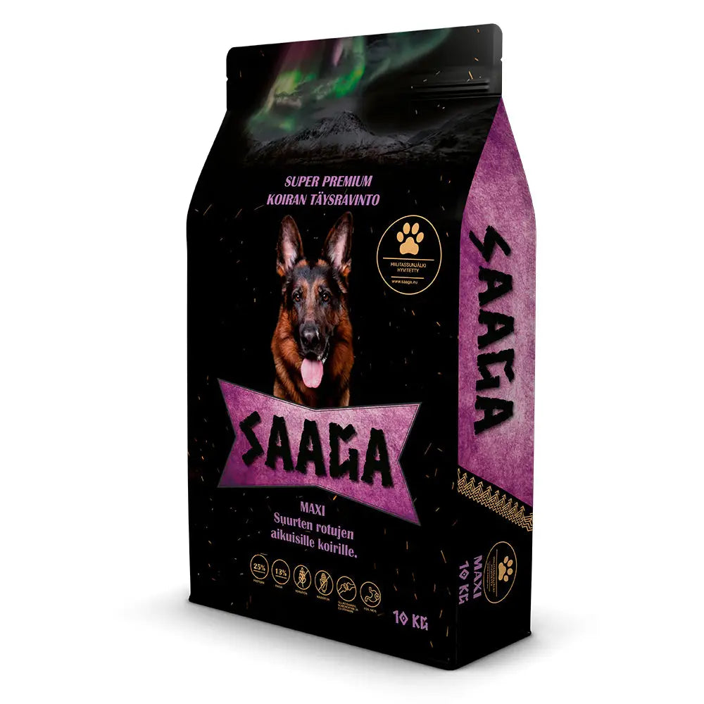 Saaga maxi täysravinto koirille - 2kg - wildpoint outdoors retkeilyvarusteet verkkokaupasta 10,90 €