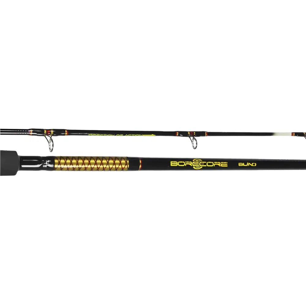 Scandinavian tackle borecore 300 15-40lb trolling kalastussauva musta ja kulta teksturoidulla kahvalla