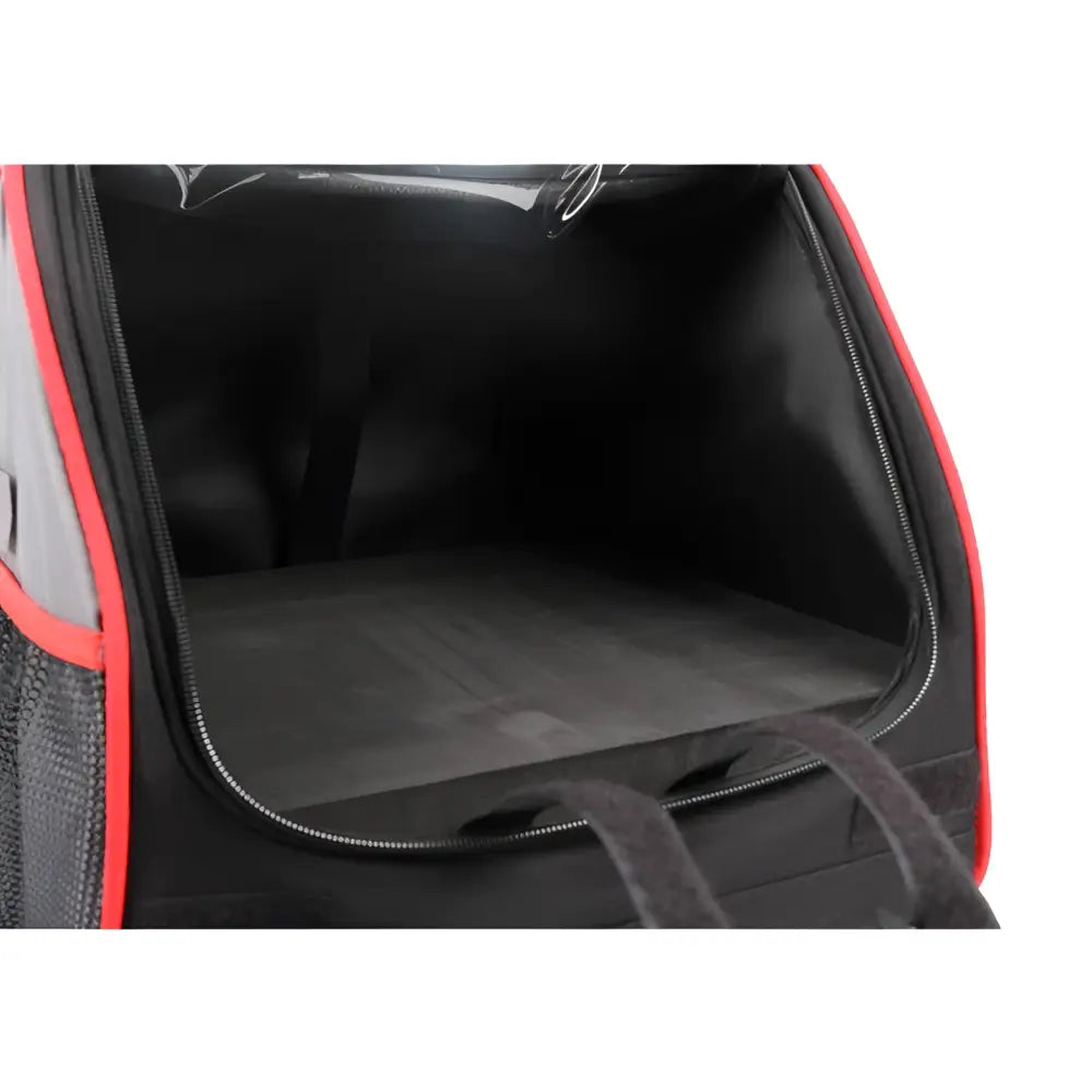 Scandinavian tackle kaikuluotainlaukku 7-10 tuuman luotaimille musta ja punainen pet carrier verkkovuorella ja vetoketjullinen sisäosalla