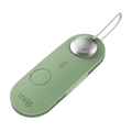 Mintin vihreä knog scout travel green älykäs matkatavaramerkki hopeisella pyöreällä napilla ja metallisilmukalla