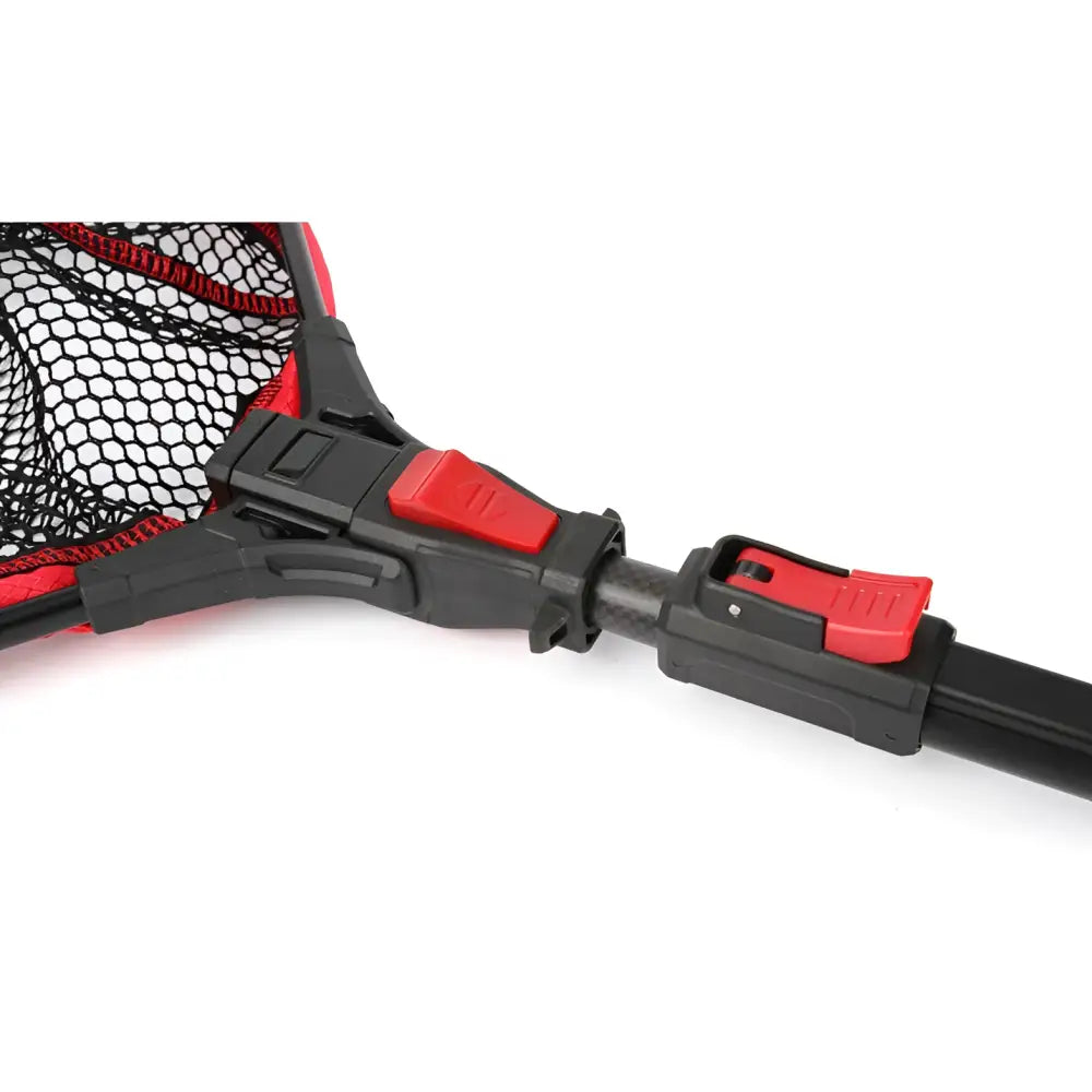 Sft tackle carbon x50 punainen ja musta kokoontaittuva teleskooppihaavi hiilikuiturungolla 50x40cm